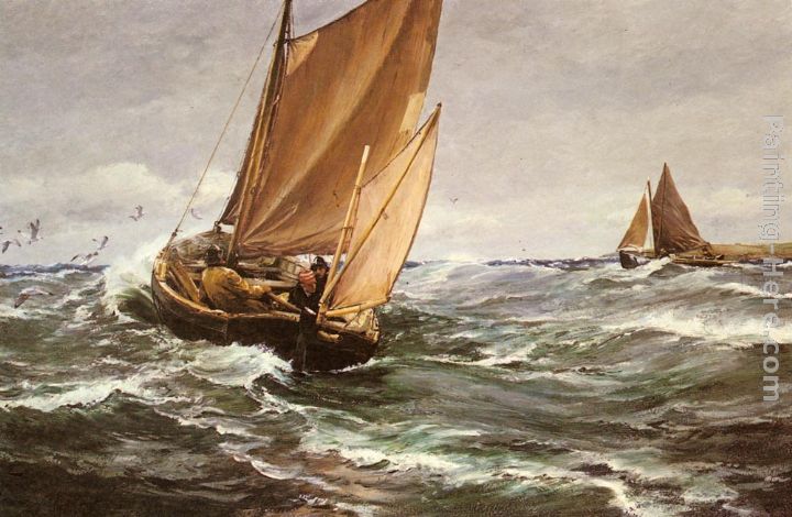 In Spite of Wind and Weather painting - Charles Napier Hemy In Spite of Wind and Weather art painting